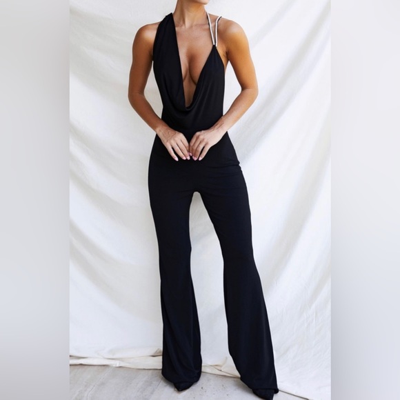 House of CB Pants & Jumpsuits House Of Cb Luciella Black Crystal